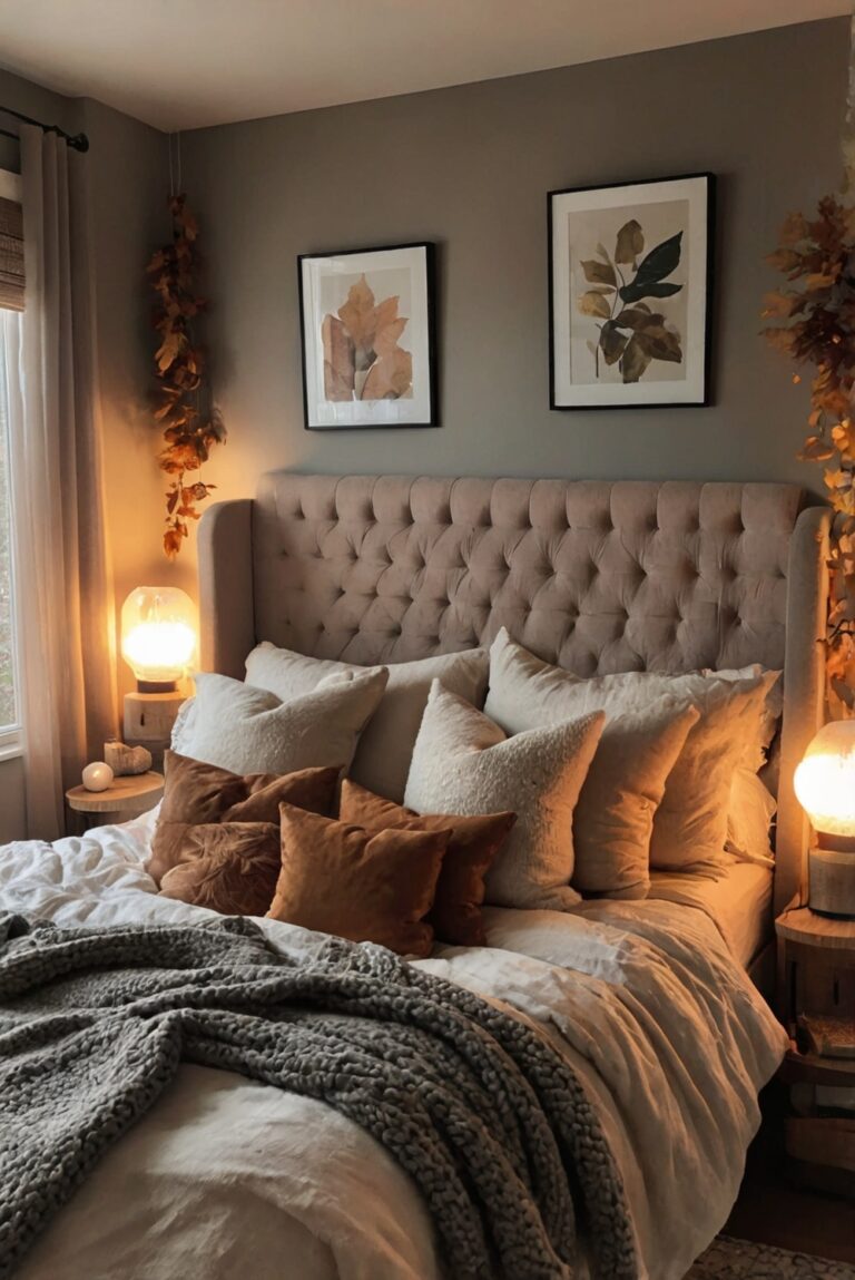 Cozy bedroom decor, Fall bedroom essentials, Bedroom comfort items, Home textiles, Bedroom accessories.