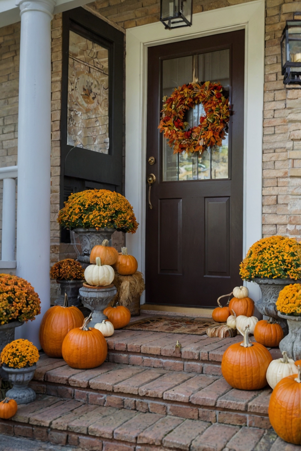 Porch decor, Outdoor decorating, Seasonal decor, Front porch, Home exterior