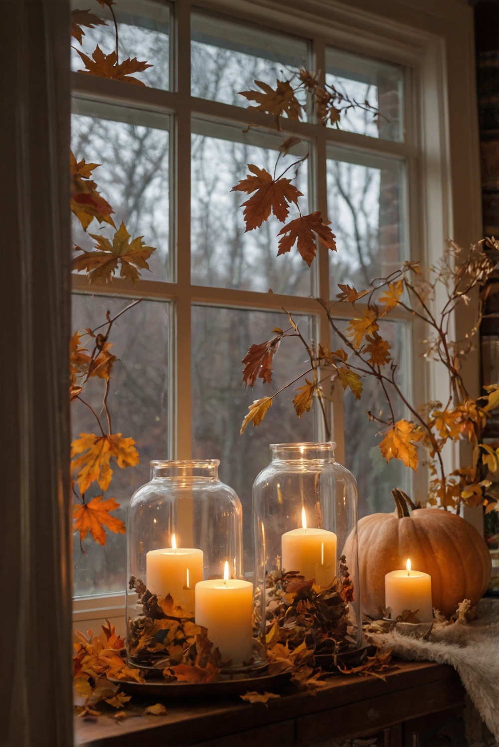 fall decor, cozy home ideas, autumn room decor, warm home decorations, seasonal interior design