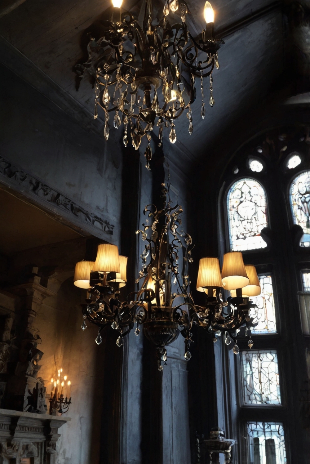 Gothic home decor, Victorian furniture, Dark living room ideas, Gothic interior design, Haunted house decor