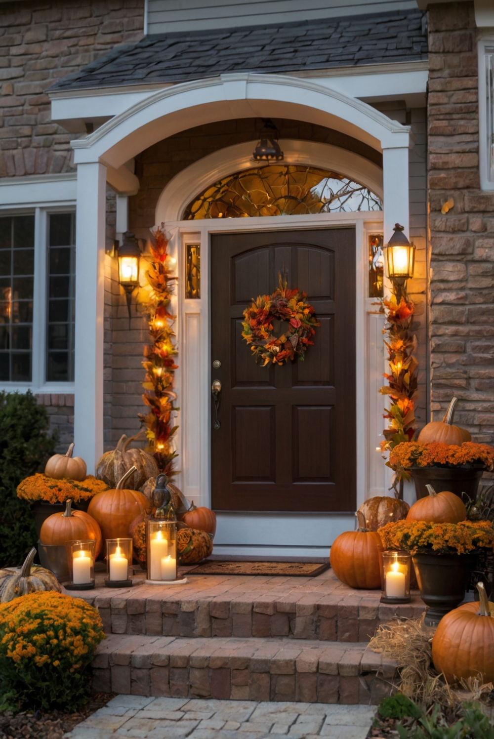 - Thanksgiving outdoor decorations - Outdoor Thanksgiving decorating ideas - Fall outdoor decor - Front porch Thanksgiving decorations - Thanksgiving outdoor lighting