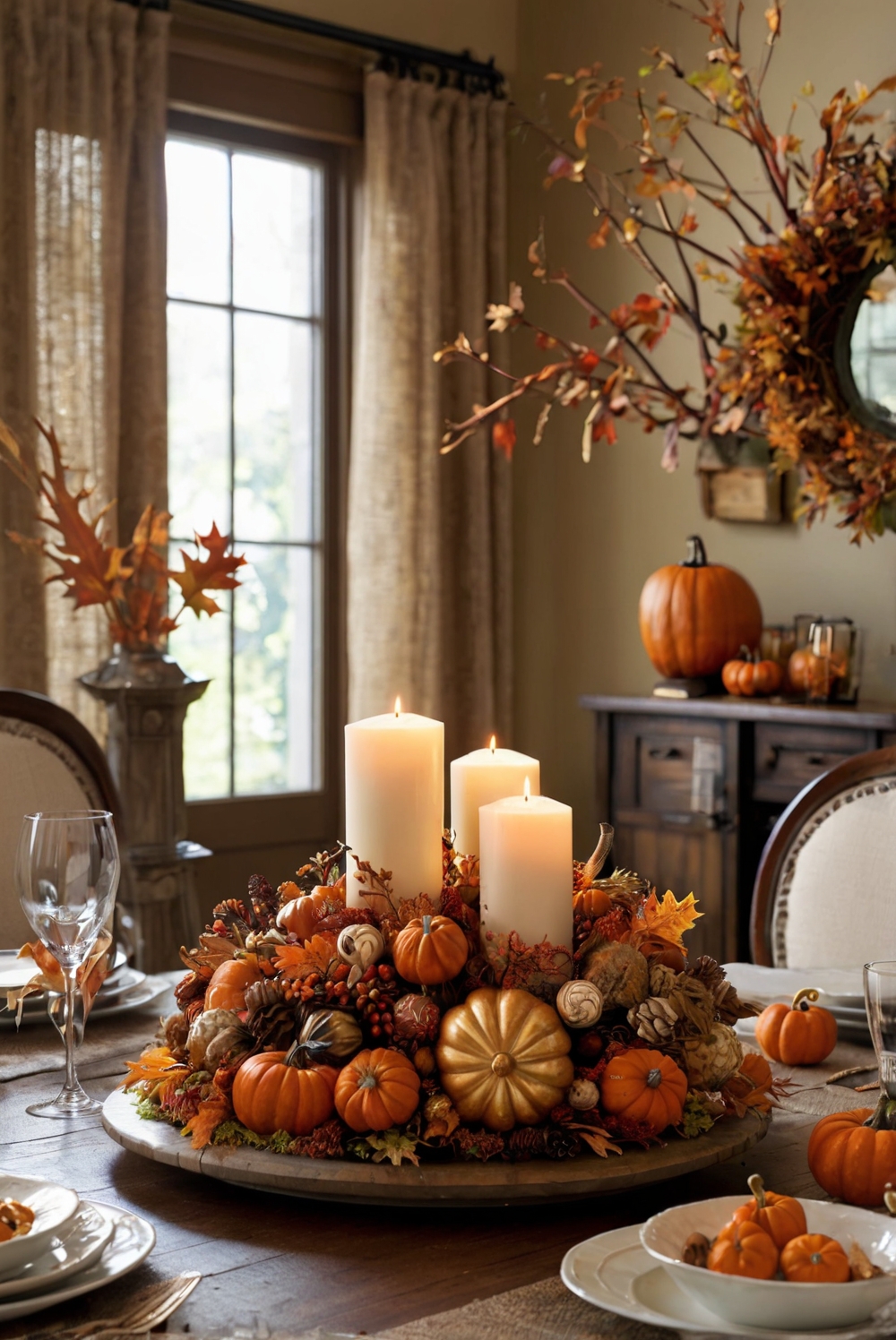 Thanksgiving decor ideas, Thanksgiving table setting, Fall home decorations, Thanksgiving centerpiece, Autumn home decor