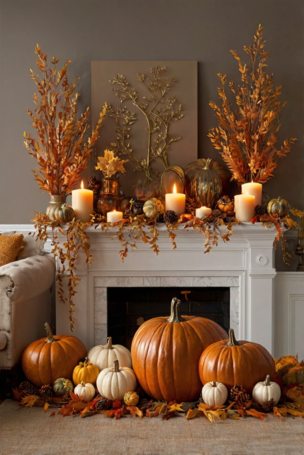 Thanksgiving decor, elegant home decor, holiday table setting, festive room design, luxury interior decorating