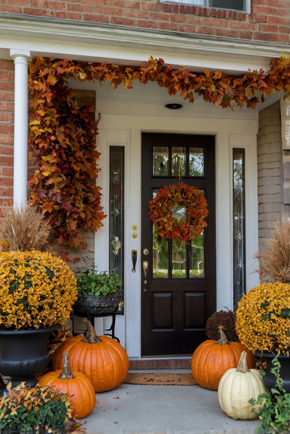 Fall porch decor, Front porch decorations, Outdoor fall decorations, Autumn porch ideas, Seasonal porch decor